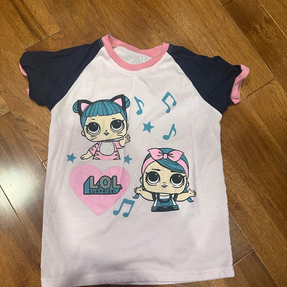 L.O.L. Surprise! Pink and Black Short Sleeve Tee